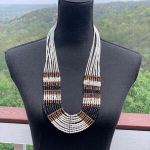 Multi‎ Beads Cleopatra Style Necklace